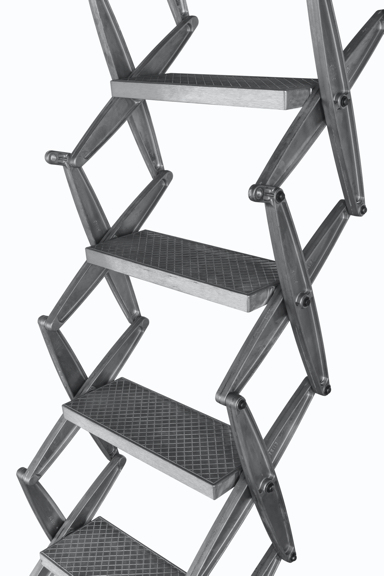 Escalier escamotable aluminium motorisé + télécommande – 270 à 300 cm -  FANTOZZI SCALE srl